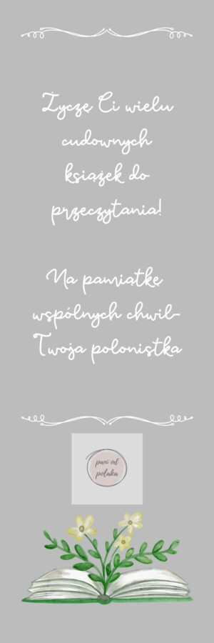 Zakładka do książki, upominek na koniec roku