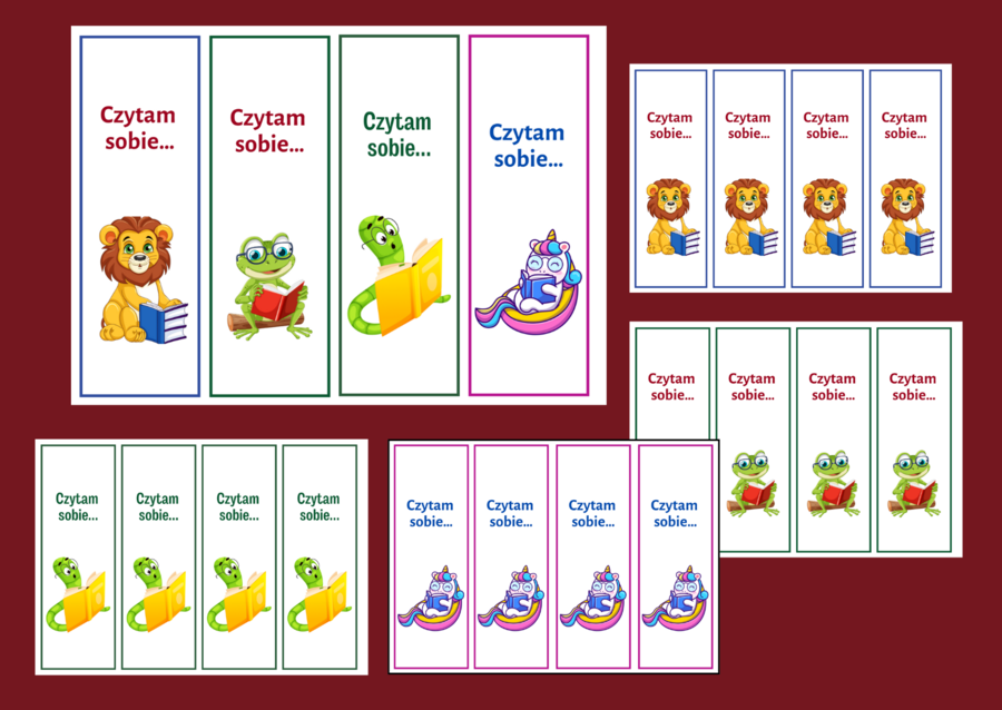 DZIEŃ KSIĄŻKI – zakładki do książek – zakładka – biblioteka – wersja 1