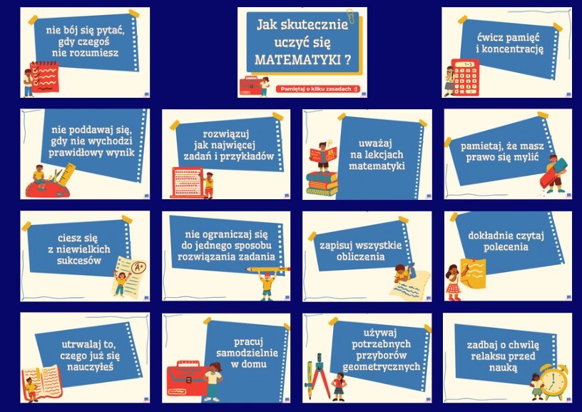 Jak skutecznie uczyć się matematyki? - gazetka matematyczna do klasy