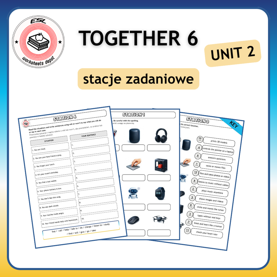 Together 6 Unit 2 stacje zadaniowe