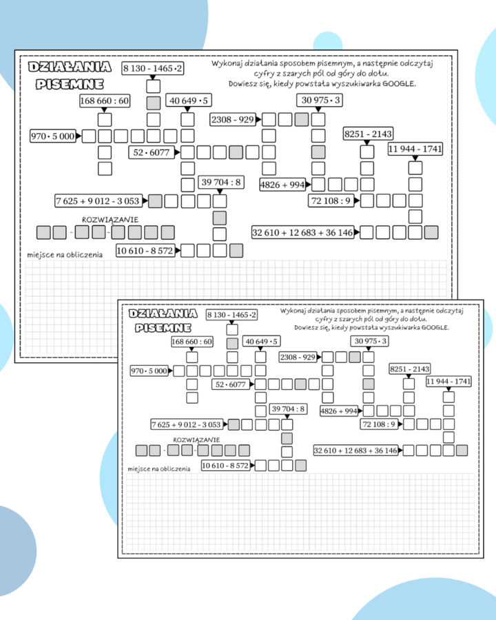 DZIAŁANIA PISEMNE - PAKIET