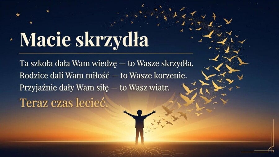 Pożegnanie ósmoklasistów – elegancka prezentacja na zakończenie szkoły podstawowej