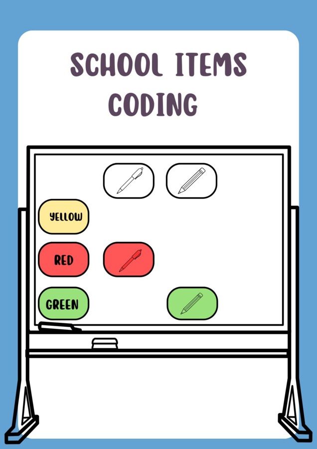 School Items. Coding. Kids Can 1