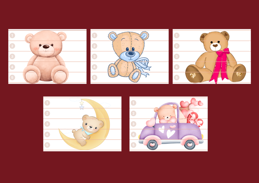 DZIEŃ PLUSZOWEGO MISIA - puzzle – biblioteka – świetlica – przedszkole – 10 wersji