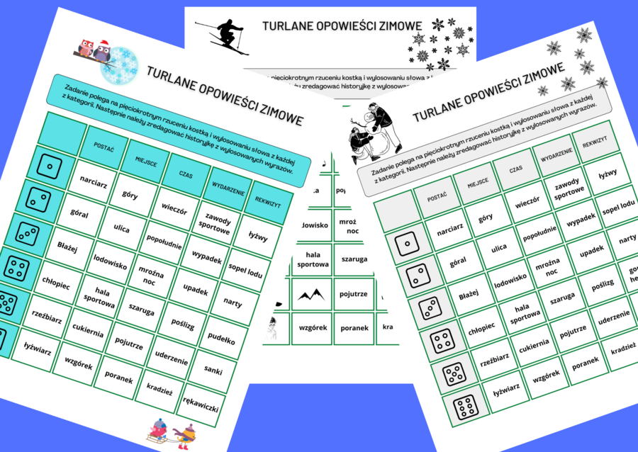 ZIMA - turlane opowieści zimowe – opowiadanie – ćwiczenia redakcyjne – ortografia