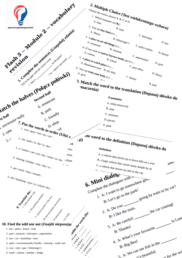 Flash 5 – Module 2 – vocabulary revision