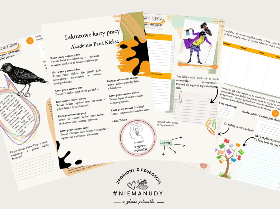 "Akademia Pana Kleksa" lekturowe karty pracy