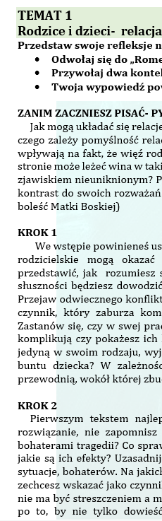 WYPOWIEDŹ ARGUMENTACYJNA W SZKOLE PONADPODSTAWOWEJ KROK PO KROKU