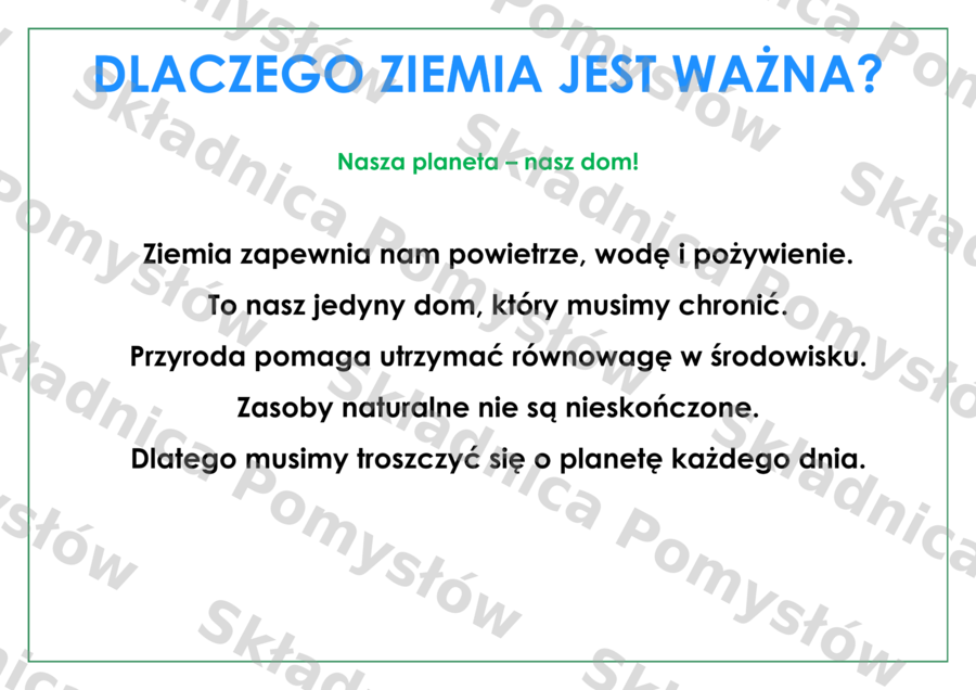 DZIEŃ ZIEMI - gazetka - 11 kart A4 do druku; plik edytowalny; dekoracja; materiały na gazetkę