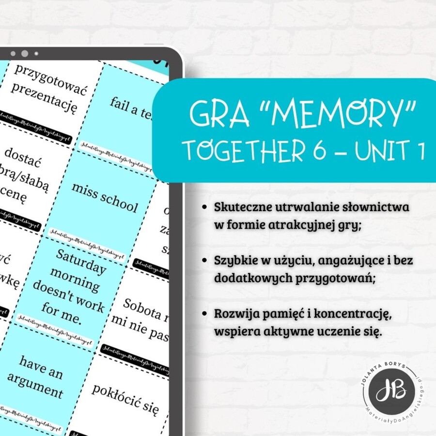 Gra Memory - Together 6 – Unit 1