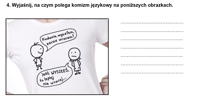 Zadania z zakresu interpunkcji, składni oraz poprawności językowej