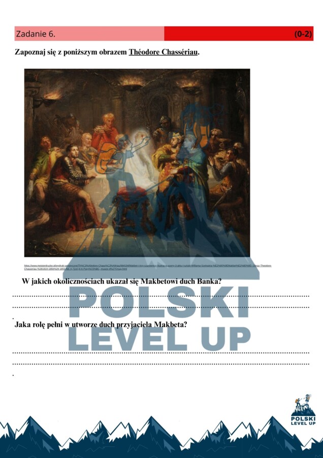 Test ikonograficzny (10 zadań z kluczem odpowiedzi)_Makbet_Polski Level Up