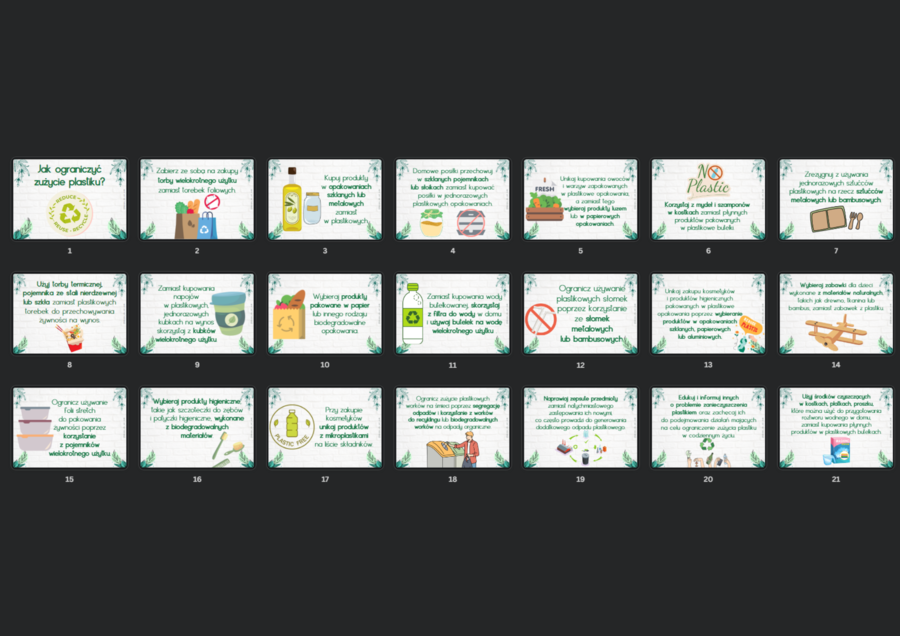 Ogranicz plastik w życiu codziennym - plakaty