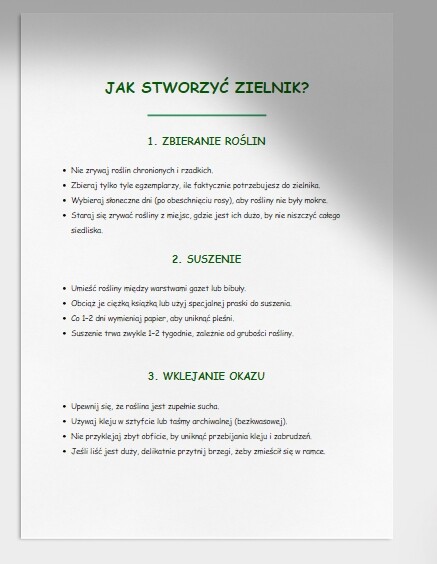 Zielnik klasowy lub szkolny