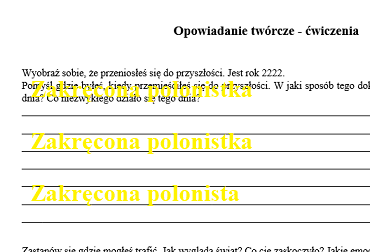 Opowiadanie - ćwiczenie na rozpisywanie