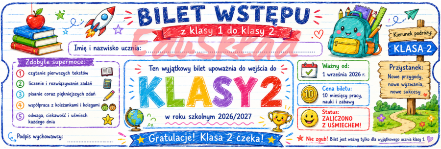 🎟️ Bilety wstępu do następnej klasy