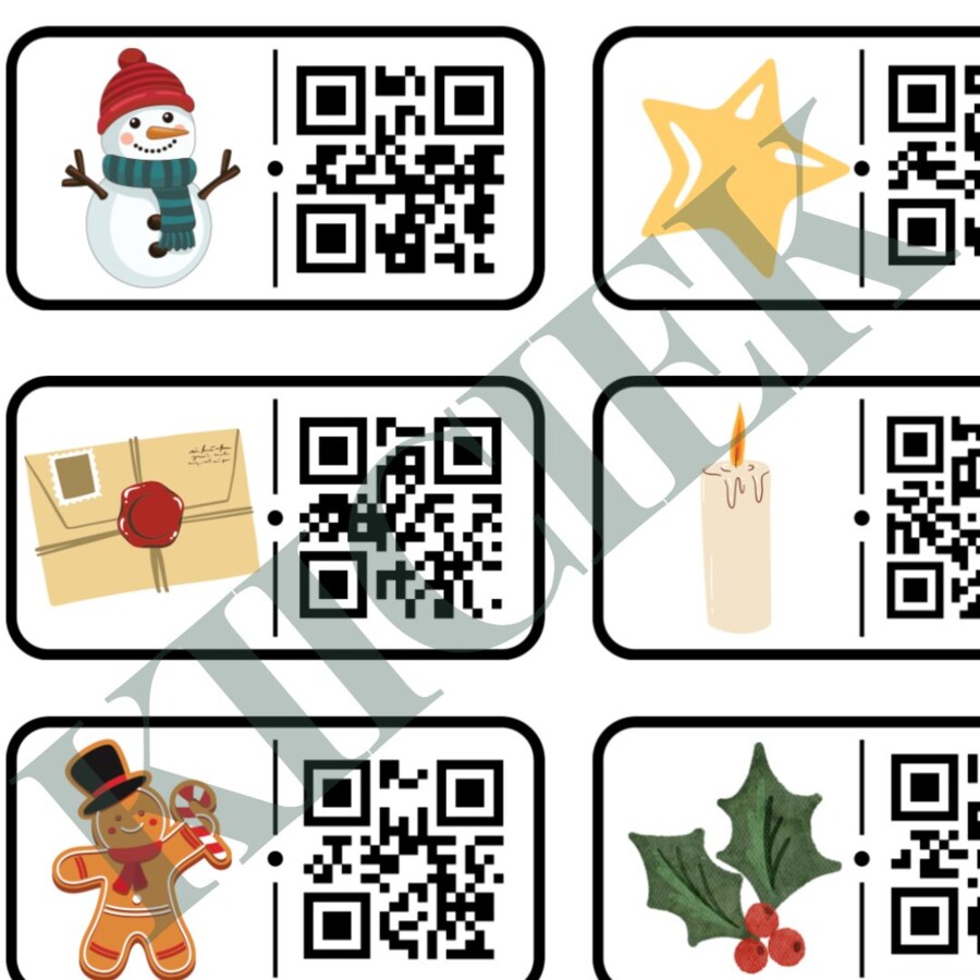 CHRISTMAS VOCABULARY - QR DOMINOES