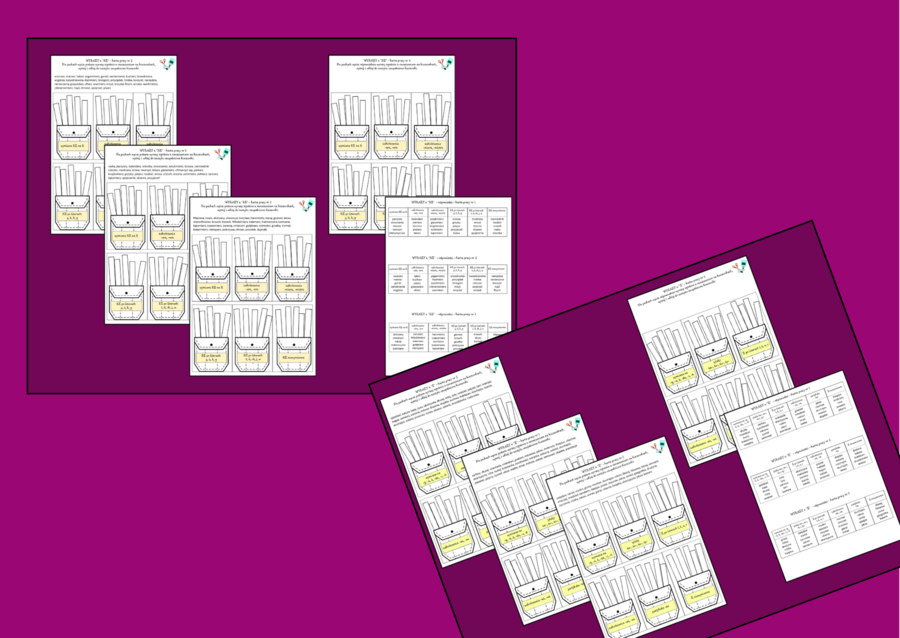 ORTOGRAFIA – ZESTAW – wyrazy z „RZ” i „Ż” – zasady – wklejka – karta pracy – 6 wersji + odpowiedzi