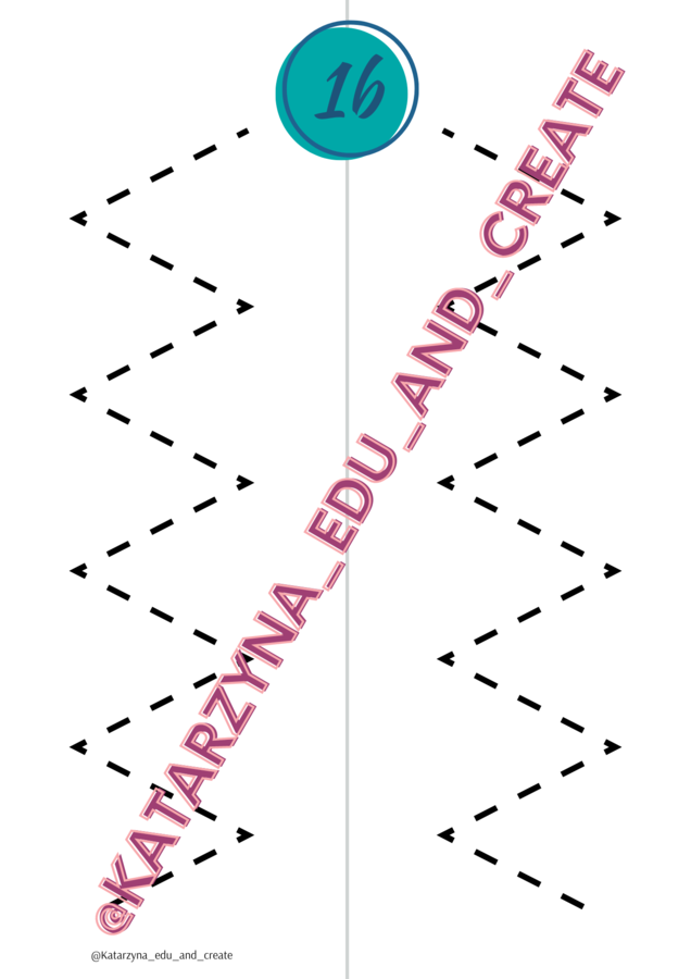 Skoordynuj swój mózg - zygzaki - ćwiczenia grafomotoryczne