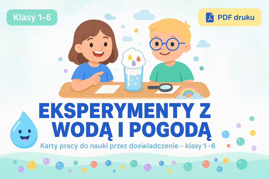 Zestaw kart pracy „Eksperymenty z wodą i pogodą”