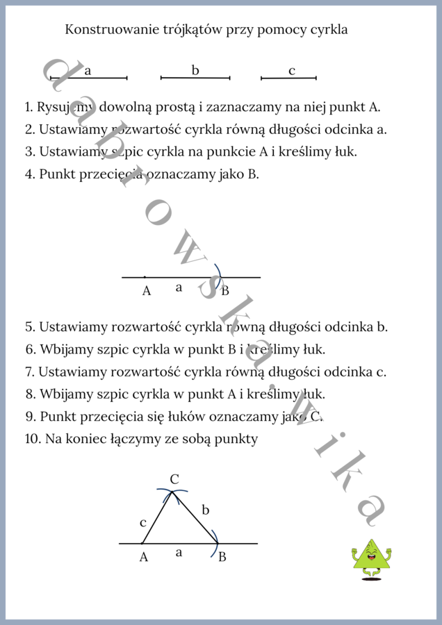 Konstruowanie trójkątów - notatka