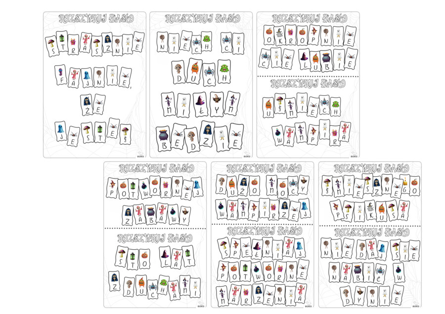 HALLOWEEN rozszyfruj hasła