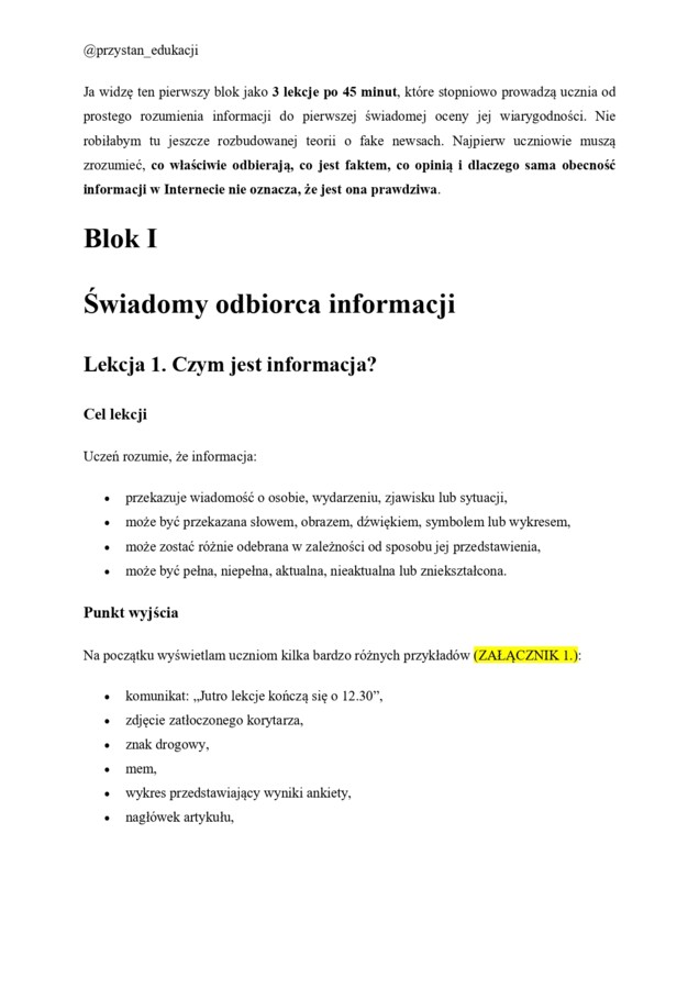 Innowacja pedagogiczna/polonistyczna „Myśl krytycznie. Mów świadomie” – język polski kl. 7–8 | AI, fake news, krytyczne myślenie - zgodna z kierunkami polityki oświatowej