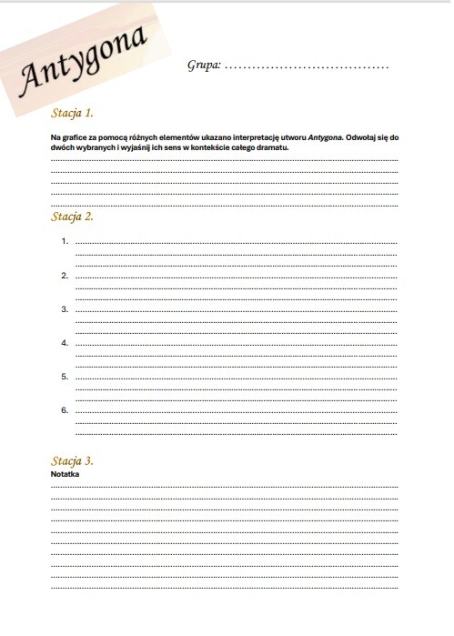 Stacje zadaniowe "Antygona"