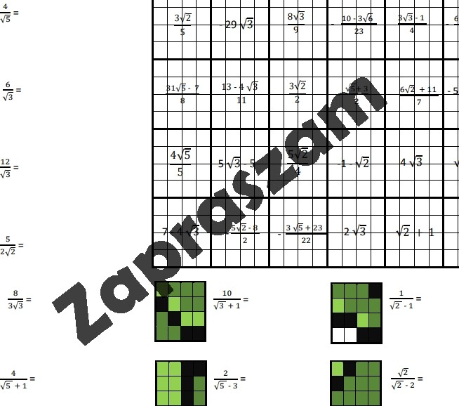 Kodowanie - usuwanie niewymierności z mianownika PIERWIASTKI