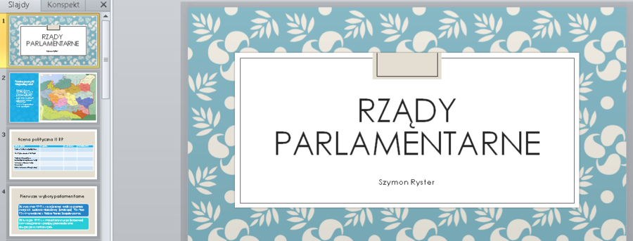 Prezentacja - rządy parlamentarne