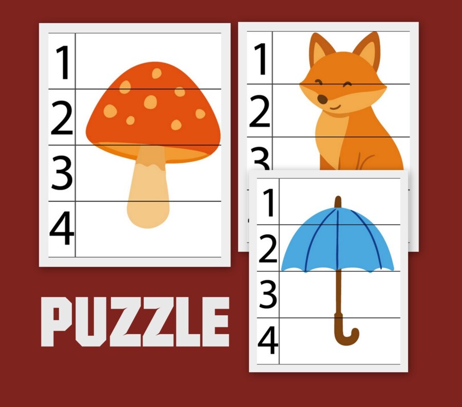 Jesienne karty pracy - przedszkole 21 x pdf i jpg