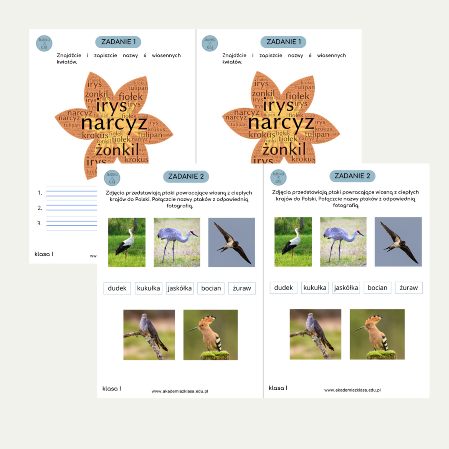 WIOSENNE STACJE ZADANIOWE dla 1 klasy