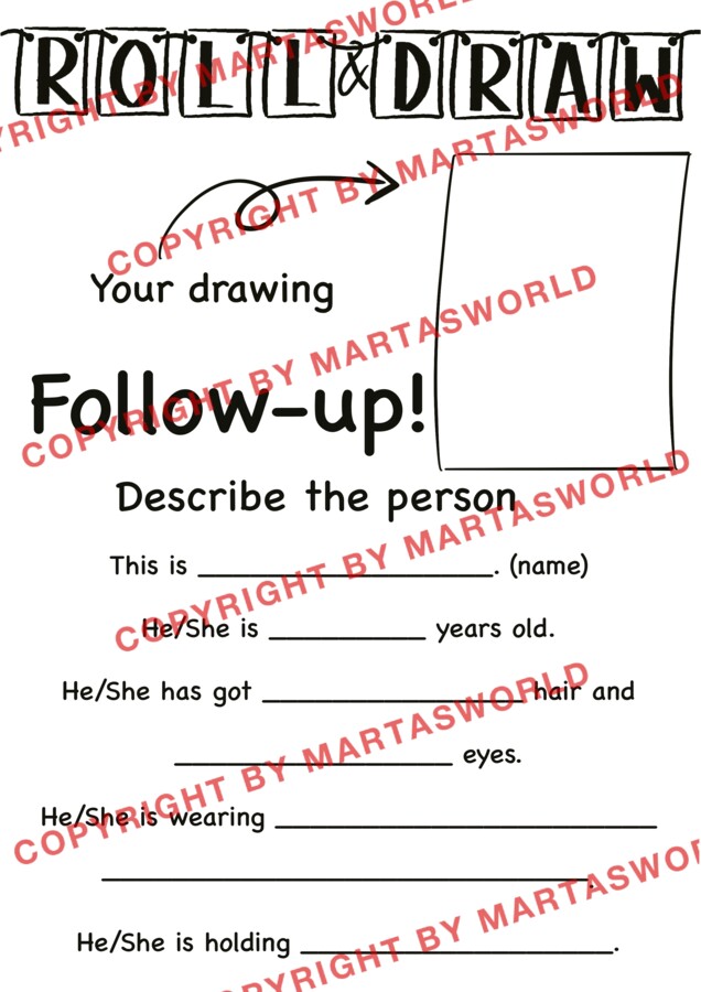 🎲✏️ Roll & Draw – Kreatywna Gra Rysunkowa po angielsku! 🎨🧠