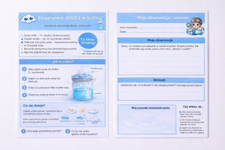 Eksperyment: deszcz w słoiku