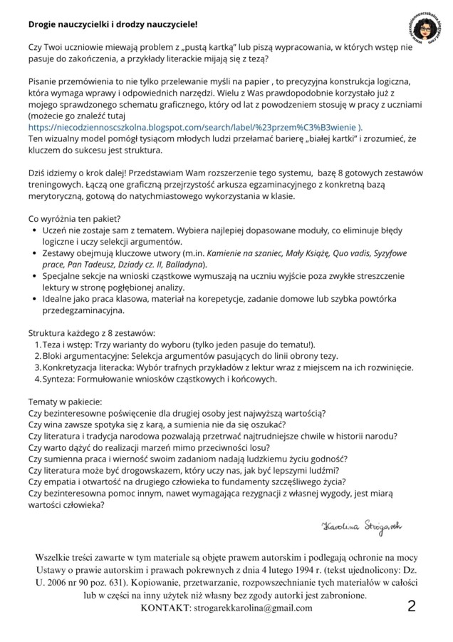 MISJA  PRZEMÓWIENIE TRENING ARGUMENTACYJNY  8 zestawów