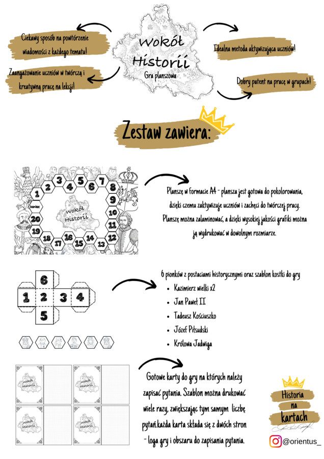 Wokół Historii - zestaw do gry planszowej