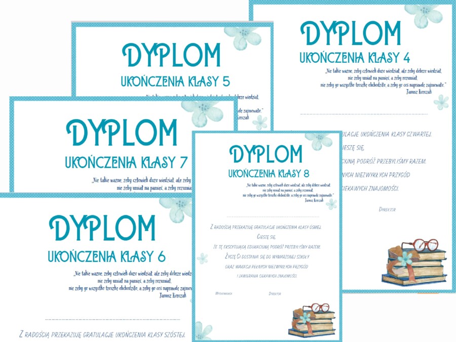 Dyplom na zakończenie roku