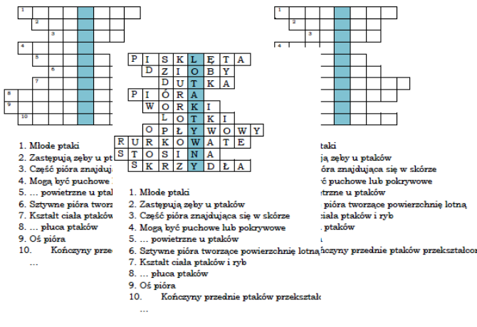 Przystosowanie ptaków do latania logogryf