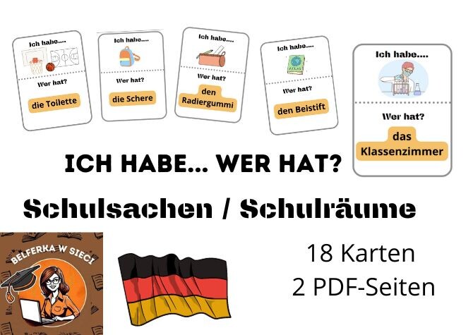 Ich habe... Wer hat? Schulsachen/Schulräume