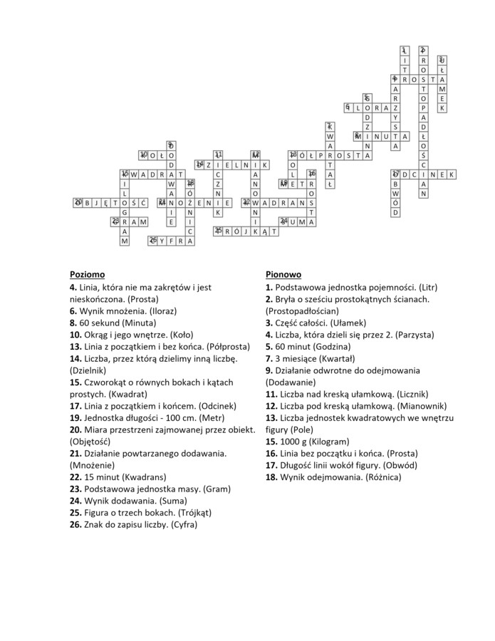 Krzyżówka „Na dobry start”