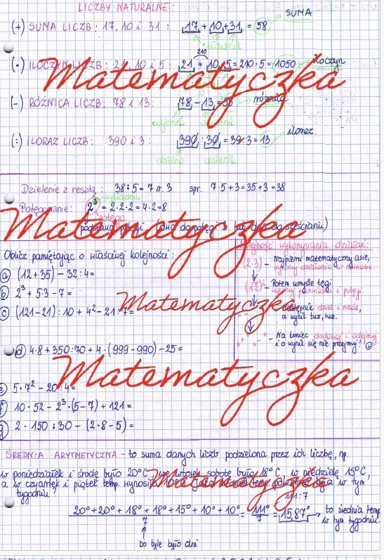 LICZBY NATURALNE kl. 6 - wprowadzenie + zadania