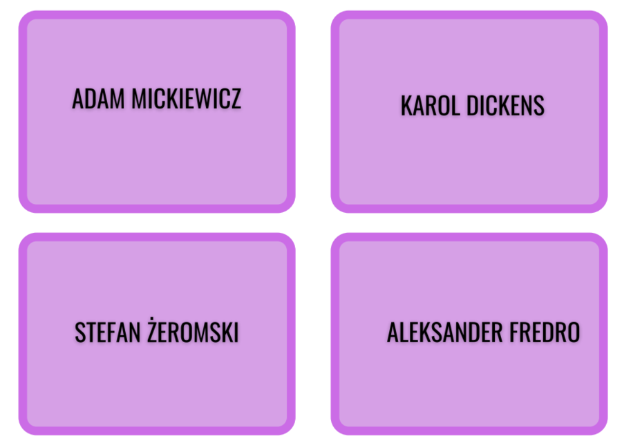 Lekturowe karty do gry - powtórka do egzaminu ósmoklasisty