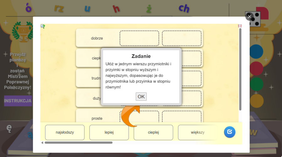 Mistrz  Poprawnej Polszczyzny - gra planszowa Genilly