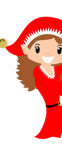 Girlanda na kominek - Boże Narodzenie, elfy, Święty Mikołaj