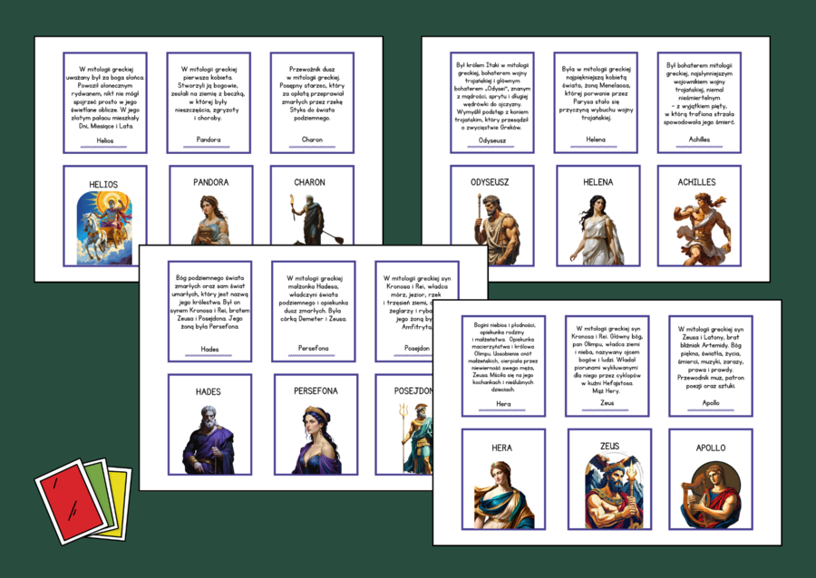 🎴 Gra „Karuta – Bogowie i bohaterowie mitów” - mity - mitologia - powtórka