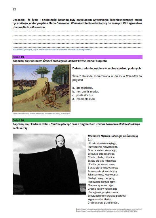 Zadania do matury pisemnej