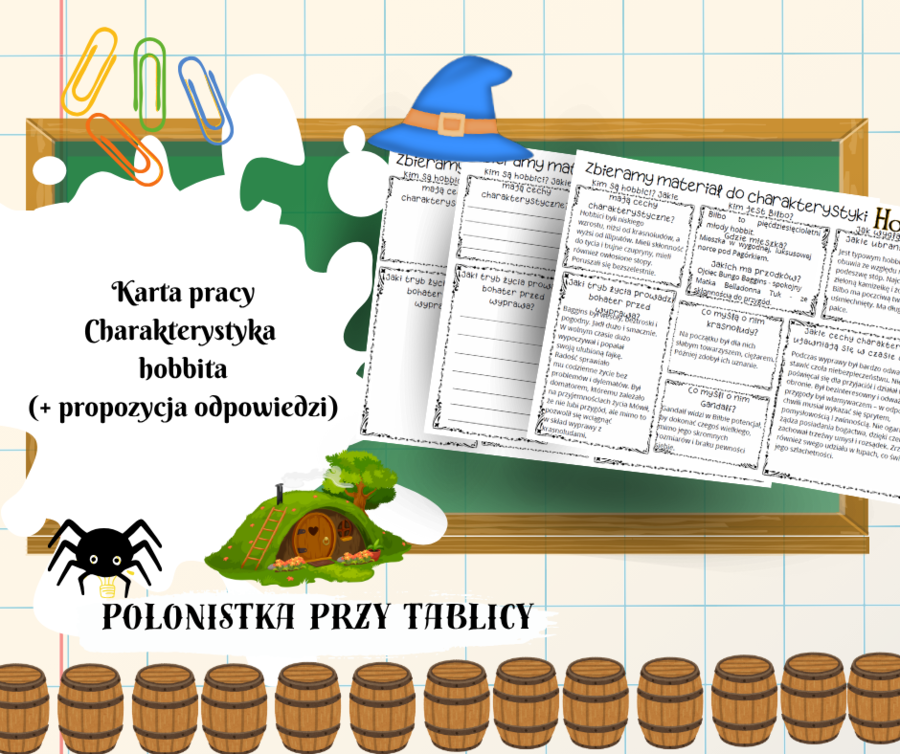 Karta pracy charakterystyka hobbita + propozycja rozwiązań
