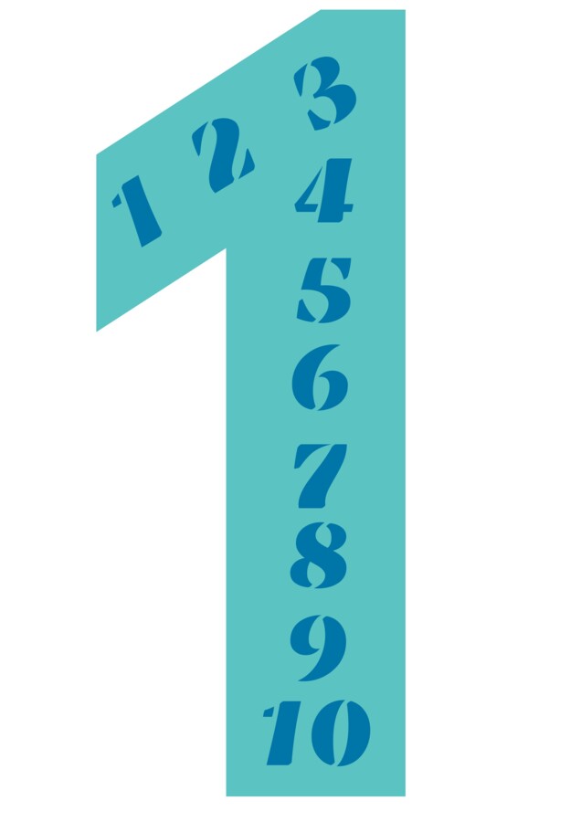 Plansze - wielokrotności cyfr od 1 do 9 (lub tabliczka mnożenia inaczej)