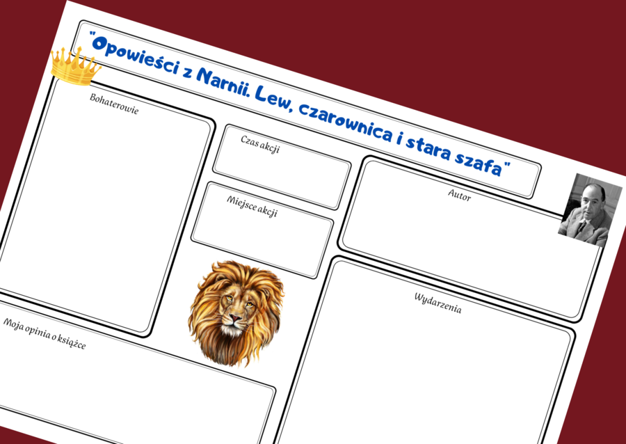 "OPOWIEŚCI Z NARNII. LEW, CZAROWNICA I STARA SZAFA" – karta pracy – świat przedstawiony – egzamin
