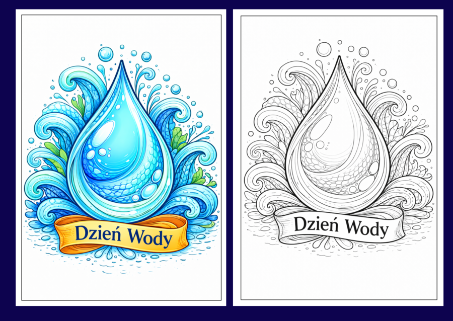 DZIEŃ WODY - kolorowanki - 24 strony